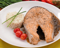 Salmão com molho de maracujá