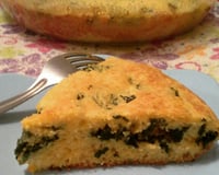 Torta de farinha de milho amarelo