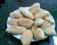 Enroladinho de presunto e queijo