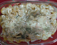 Macarrão gravatinha gratinado