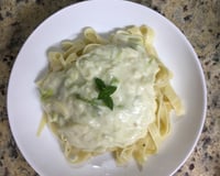 Creme de palmito com alho poró