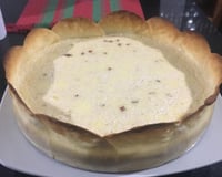 Quiche com massa de pastel