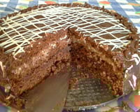 Bolo de iogurte e creme de avelã