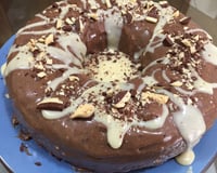 Bolo vulcão de leite ninho