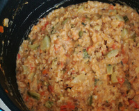 Risoto de abobrinha e tomate