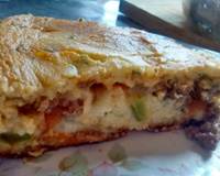 Torta salgada de mandioca (aipim, macaxeira)