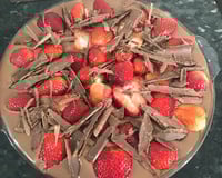 Pavê de morango com chocolate