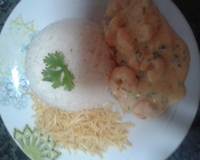 Camarão com requeijão cremoso e creme de leite