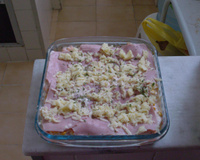 Lasanha de camarão com requeijão