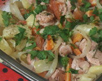 linguiça de frango ao forno