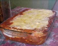 Lasanha bolonhesa ao molho branco