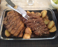 Picanha de forno com batatas