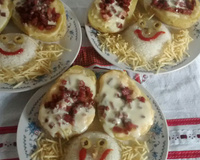 Batata recheada de micro-ondas