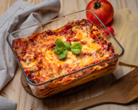 Lasanha com massa de pastel