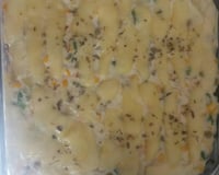 Macarrão com frango e molho branco