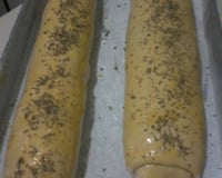 Rocambole de queijo e presunto delicioso