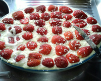 Pavê de leite ninho e morango