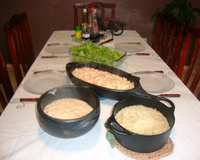 Salmão ao molho branco de camarão