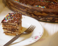 Torta de bolachas marmorizada