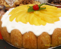 Pavê de pêssegos