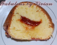 Bolo de fubá com goiabada