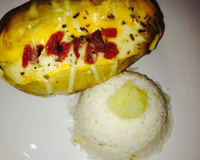 Batata recheada com bacon