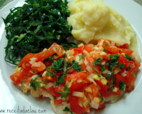 Filé de peixe assado