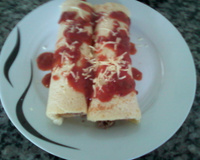 Massa panqueca com creme de leite