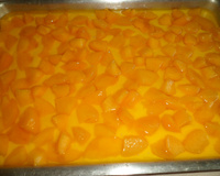 Torta de pêssego gelada e fácil