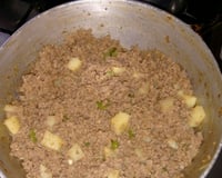 Carne moída com mandioquinha