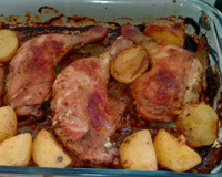 Coxa e Sobrecoxa de frango assado