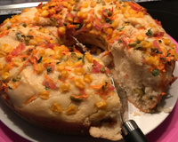 Torta salgada com saladinha