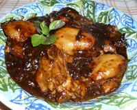 Frango na cerveja preta