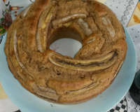 Bolo integral de maçã e banana