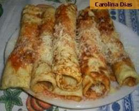 Panqueca de queijo ao molho picante