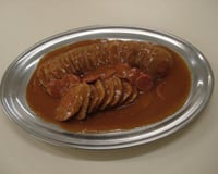 Carne assada com molho roti