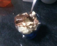 Mousse de coco com ganache de nutella