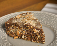 Torta de palha italiana com creme de avelã