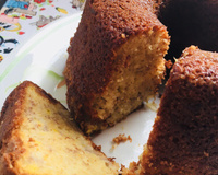 Bolo de banana e damasco sem glúten e sem lactose