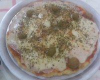 Pizza fácil feita na boca do fogão