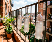 Essa é nova e eu não estava esperando: os benefícios de pendurar garrafas com água e vinagre na varanda