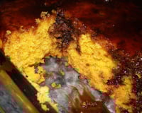 Bolo de cenoura com cobertura crocante de chocolate da Rosineide