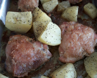 Frango assado crocante