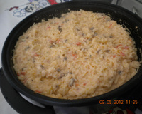 Risoto com creme de leite