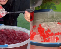 O drink gigante que é sucesso no Carnaval é feito no balde de 14 litros e ainda leva bala Halls: refrescante e perfeito para curtir a folia!