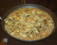 Paella de frutos do mar