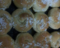 Pão de leite condensado com coco