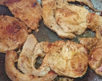 Bisteca de porco feita no taxo