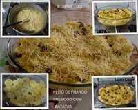 Peito de frango cremoso com batata do Lúcio Cezar
