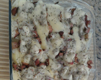 Batata com requeijão e bacon